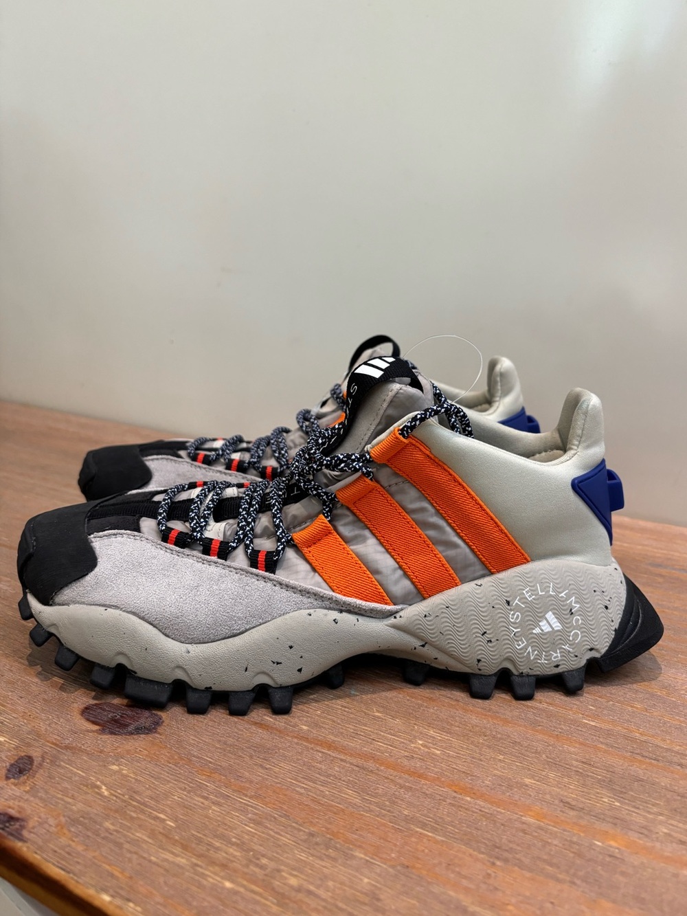 adidas Stella McCartney Seeulater hiking shoes Gobi/Mystery Ink/Unity Orange 8.5